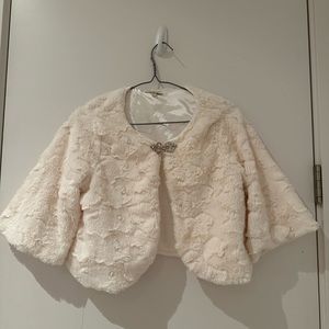 Soft White Cover Up with Jewel Clasp